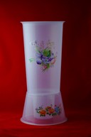 Vaza din plastic transparenta - Motiv cu flori